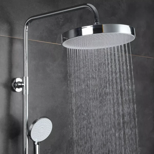 Потолочная лейка FRAP F015-25 круглая 250 мм хром-белая