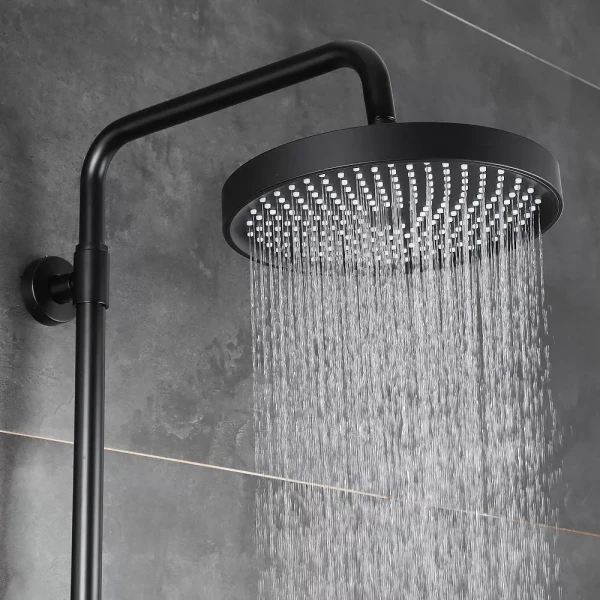 F016-25 лійка стельова кругла 250mm чорна (коробка) {20/1}