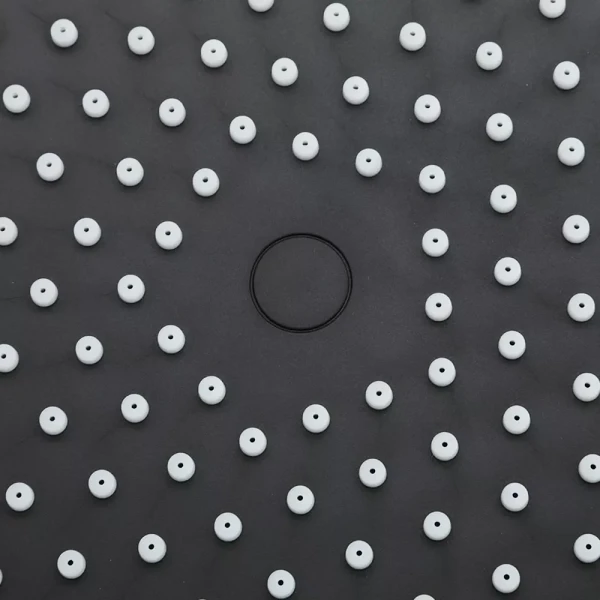 F016-25 лійка стельова кругла 250mm чорна (коробка) {20/1}