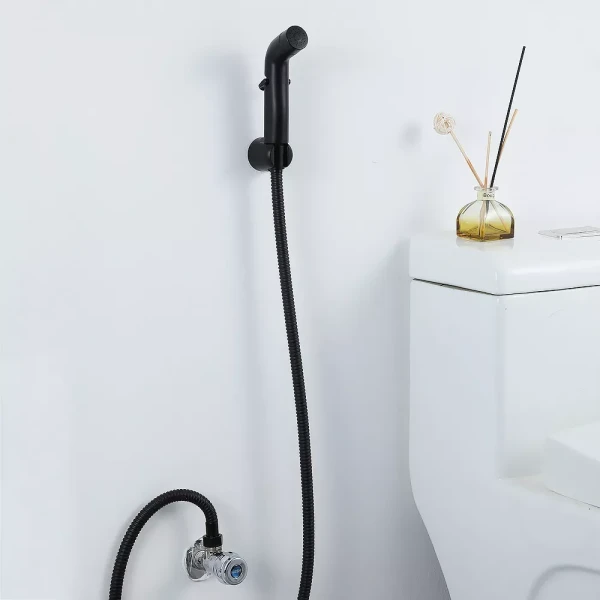 Воронка гигиеническая FRAP F021-6 с регулировкой давления + шланг черная