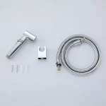 Воронка гигиеническая FRAP F022 с регулировкой давления + шланг хромированный.