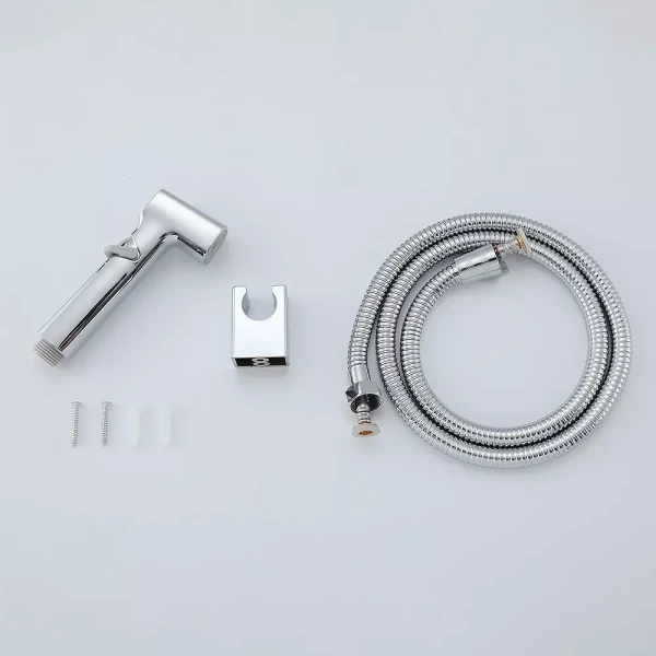 Воронка гигиеническая FRAP F022 с регулировкой давления + шланг хромированный.