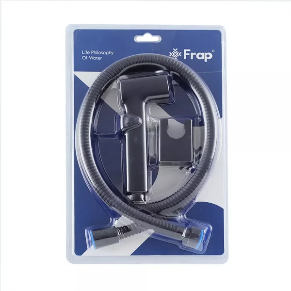 Воронка гигиеническая FRAP F022-6 с регулировкой давления и шлангом черная.