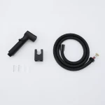 Воронка гигиеническая FRAP F022-6 с регулировкой давления и шлангом черная.