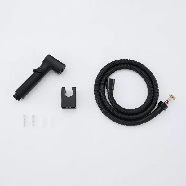 Воронка гигиеническая FRAP F022-6 с регулировкой давления и шлангом черная.