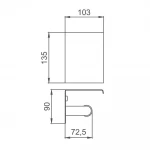 Бумажник FRAP F502 с полкой хромированный