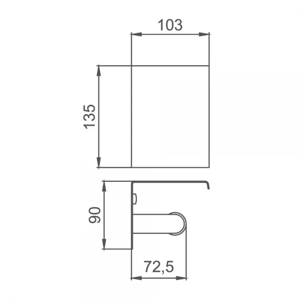 Бумажник FRAP F502 с полкой хромированный