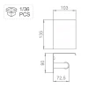 F502-6 тримач паперу з полкою (чорний) {36}