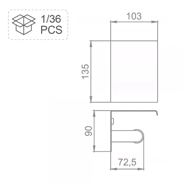 Держатель туалетной бумаги FRAP F502-6 с полочкой черный