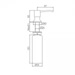 Дозатор жидкого мыла FRAP F408-6 300 мл встроенный нержавеющая сталь/пластик черный