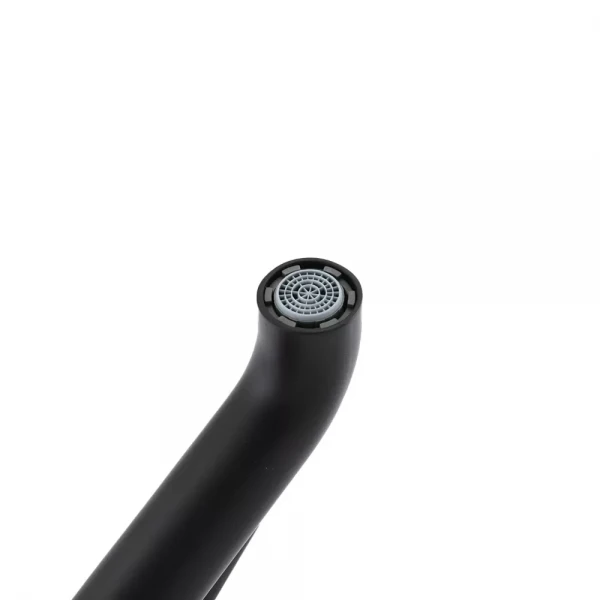 Смеситель для умывальника GAPPO G1006-6 однорычажный с круглым изливом черный латунный крепеж гайкой Ø35