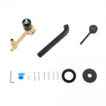 Смеситель для умывальника GAPPO G1206-6 однорычажный с круглым изливом латунный черный Ø35