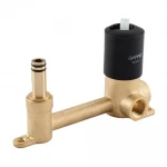 Смеситель для умывальника GAPPO G1206-6 однорычажный с круглым изливом латунный черный Ø35