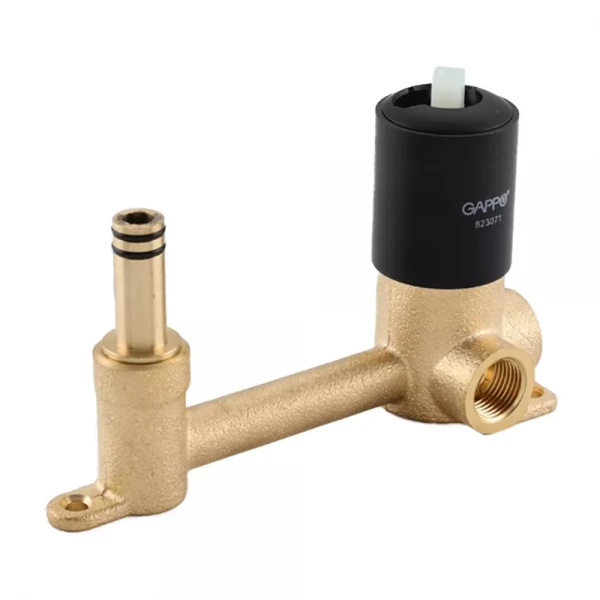 Смеситель для умывальника GAPPO G1206-6 однорычажный с круглым изливом латунный черный Ø35