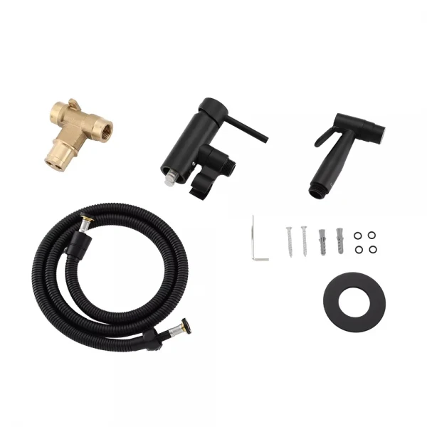 Душевой гигиенический гарнитур GAPPO G7206-6 однорычажный встроенный латунный черный Ø35