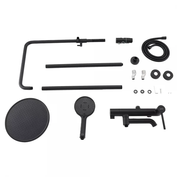 Душевая система GAPPO G2406-6 однорычажная латунная черная 3-х функциональная Ø35