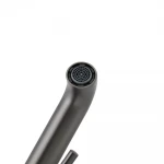 Смеситель для умывальника GAPPO G1006-29 однорычажный с круглым изливом серый (Gungrey) крепление гайкой Ø35