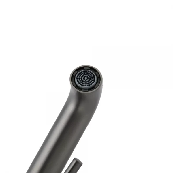 Смеситель для умывальника GAPPO G1006-29 однорычажный с круглым изливом серый (Gungrey) крепление гайкой Ø35