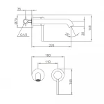 Смеситель для умывальника GAPPO G1206-9 однорычажный с круглым изливом латунный серый (Gungrey) Ø35