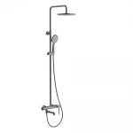 Душевая система GAPPO G2406-9 3-х функциональная однорычажная латунная Ø35 серый Gungrey