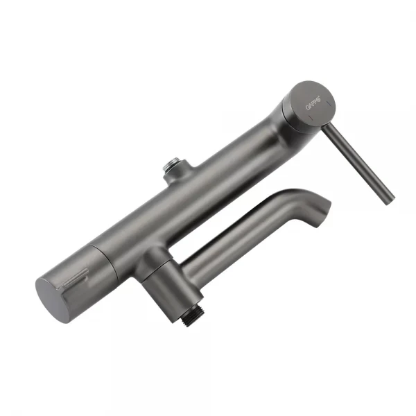 Душевая система GAPPO G2406-9 3-х функциональная однорычажная латунная Ø35 серый Gungrey