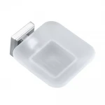 Мыльница GAPPO G3802 стеклянная с латунным держателем хромированная