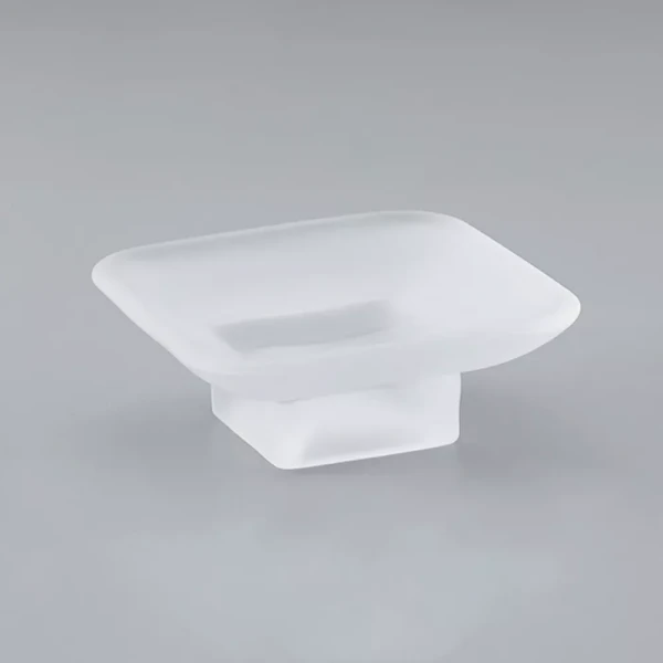 Мыльница GAPPO G3802 стеклянная с латунным держателем хромированная