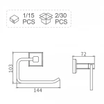 Держатель для туалетной бумаги GAPPO G3803-3 хром латунный