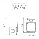 Стакан с держателем зубных щеток GAPPO G3806 латунный хромированный