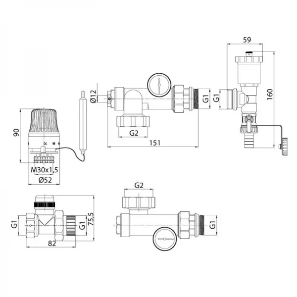 Насосно-змішувальний вузол для теплої підлоги ITAL MG1-A 1