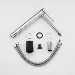 Смеситель для умывальника FRAP F1067-2 однорычажный с литым изливом хромированный латунный корпус крепления гайкой Ø25