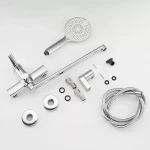 Смеситель для ванны FRAP F2267 однорычажный с длинным плоским изливом хромированный латунный корпус Ø35