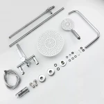 Душевая система FRAP F2467 3-х функциональная с поворотным изливом хромированная латунный корпус Ø35