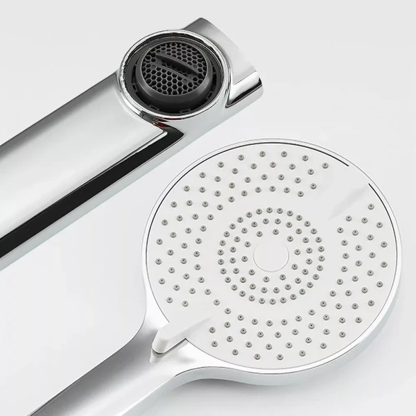 Душевая система FRAP F2467 3-х функциональная с поворотным изливом хромированная латунный корпус Ø35