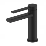 Смеситель для умывальника FRAP F1067-6 однорычажный с литым изливом корпус латунный черный крепеж гайкой Ø25