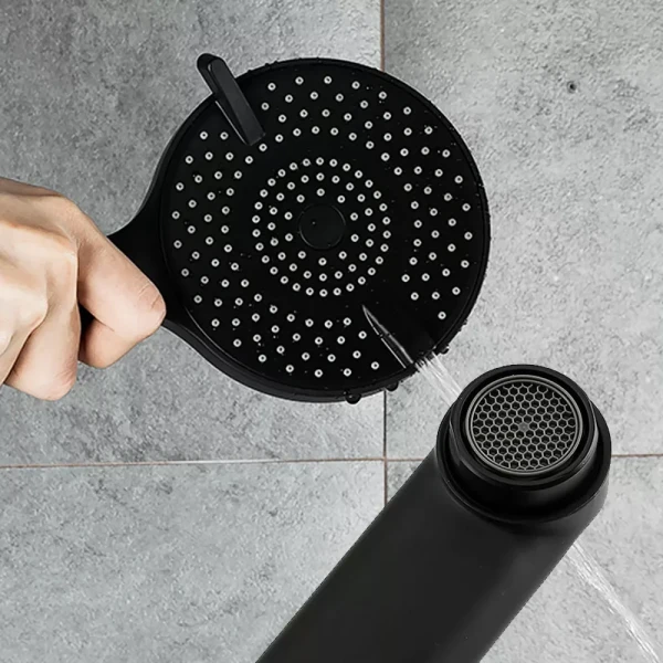 Смеситель для ванны FRAP F2267-6 однорычажный с длинным плоским изливом, латунный корпус, черный, Ø35