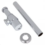 Сифон для раковини ITAL HF6002 під донний клапан, латунь, хром