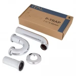 Сифон для раковини ITAL HF6030 під донний клапан, латунь, хром