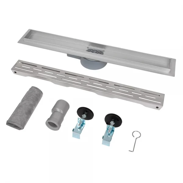 Душовий трап ITAL IT03-FT01/600, 600 мм, нержавіюча сталь, матовий сатин