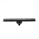 Душовий трап ITAL IT03-FT01/600B, 600 мм, нержавіюча сталь, чорний