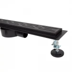 Душовий трап ITAL IT03-FT01/600B, 600 мм, нержавіюча сталь, чорний