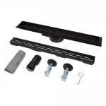 Душовий трап ITAL IT03-FT01/700B, 700 мм, нержавіюча сталь, чорний