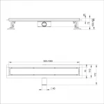 Душовий трап ITAL IT03-FT29/1000 під плитку, 1000 мм, нержавіюча сталь