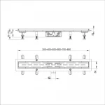 Душовий трап ITAL IT13-FT01/600, 600х70х67мм
