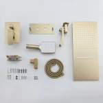 Душевая система GAPPO G7107-73 однорычажная 3 функции латунь сатин золотой Ø35