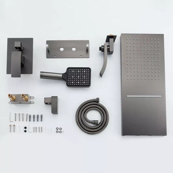 G7107-79 душ. система вбуд. 3х функц. одноваж. лат. Ø35 (сірий Gungrey) {2/1}