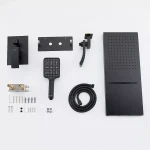 Душевая система GAPPO G7107-76 встроенная 3-х функциональная однорычажная латунная Ø35 черная