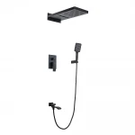 Душевая система GAPPO G7107-76 встроенная 3-х функциональная однорычажная латунная Ø35 черная