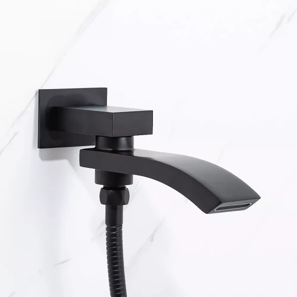 Душевая система GAPPO G7107-76 встроенная 3-х функциональная однорычажная латунная Ø35 черная