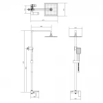Душевая система PRO16A-02 однорычажная 3-х функциональная нержавеющая сталь Ø35 brushed nickel